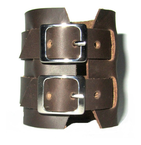 Brazalete En Cuero Ancho Para Hombre 