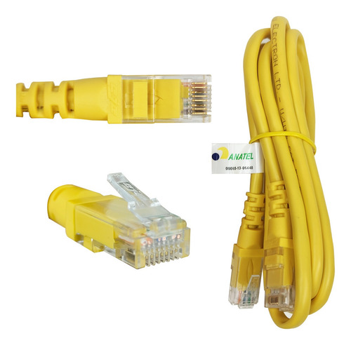 Cabo Patch Cord Cat5e 1,5 Metro Rede 1000mbs