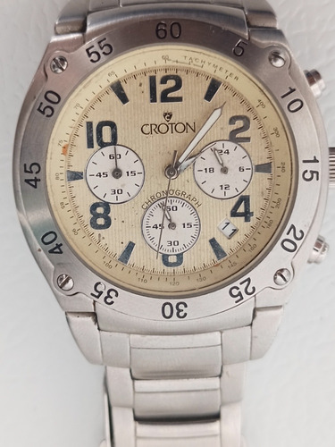 Reloj Croton Chronograph Quartz De Acero Inoxidable 