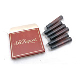 S T Dupont Paris 6 Cartuchos De Tinta Marron 100% Original