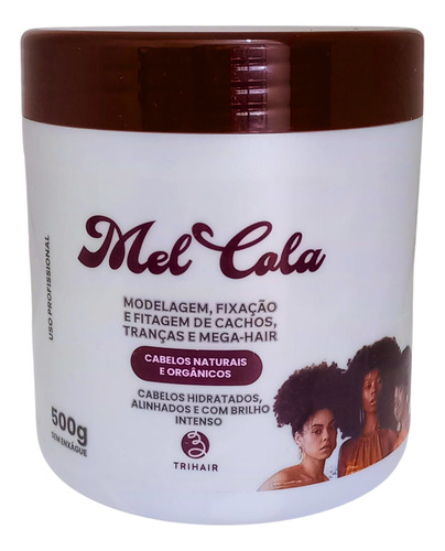 Mel Cola P/ Cachos Naturais E Orgânicos 500g Hidratação