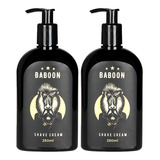 Kit Bancada Barbearia Profissional 2x Shave Cream Baboon