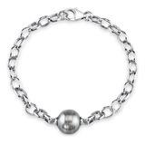 The Pearl Source Pulsera De Eslabones De Perlas Cultivadas D