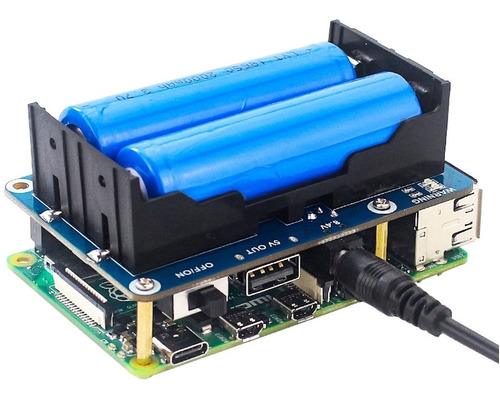 Modulo Bateria Ups Hat Raspberry Pi4 B 5v 2.5a Pi3 Pi 4 Kit
