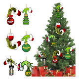 Decoración Del Árbol De Navidad Mano De Elfo Monstruo Verde