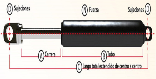 Amortiguador Porton Trasero Compatible Con Hyundai Terracan  Foto 3