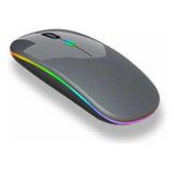 Mouse Para Macbook Recarregável Ergonômico Bluetooth E 2.4g Cor Cinza