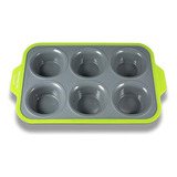 Molde Para Hornear Cupcakes De Silicona Antiadherente De 6 T