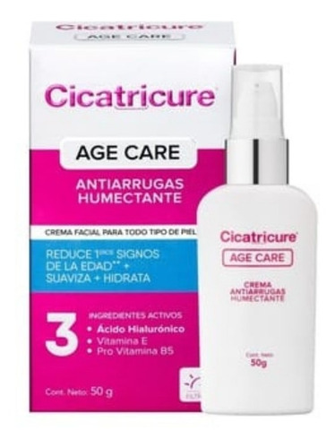 Cicatricure Age Care Crema Facial Antiarrugas Humectante 50g