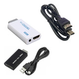 Cabo Adaptadorhdmi Compatível Nintendo Wii 1.8m Branco/preto