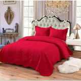 Cubrecamas Quilt Delgado De Verano King  Super Kig | Rojo | 