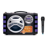 Parlante Portatil Bluetooth Microfono Usb 40w Winco W211 Color Violeta
