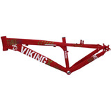 Quadro Alumínio Dirt Jump Aro 26 Vermelho Vikingx Tuff25