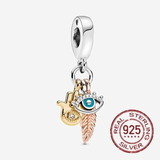 Charm Mano Fatima, Ojo Turco, Pluma Plata 925 