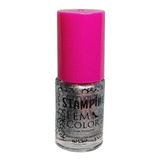 Esmalte Para Stamping Deco Nails Silver Fem Color Lefemme