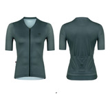 Jersey Ciclismo M/c Mujer Gw Clip Basic Humo