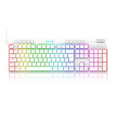 Teclado Gamer Redragon Horus Branco K619w-rgb Switch Brown