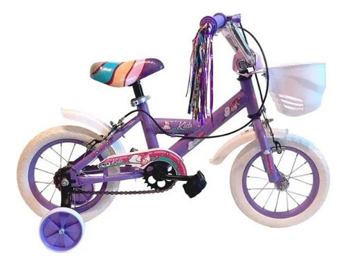 Bicicleta Rodado 12 Niña Lila Violeta Infantil
