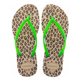  Havaianas  Slim Ojotas Originales Animal Print Fluo