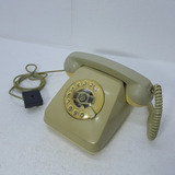 Telefone Antigo Disco Antigo Todo Original Uso Como Extensão