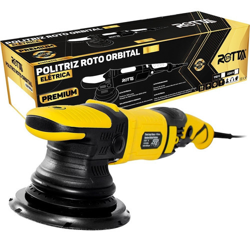 Politriz Roto Orbital Automotiva Elétrica 15mm Profissional Cor Amarela Voltagem 110v