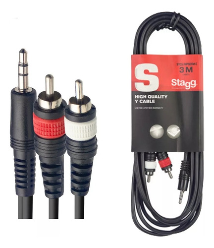 Cable Stagg Rca - Miniplug 3mts / Syc3mpsb2cm