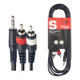 Cable Stagg Rca - Miniplug 3mts / Syc3mpsb2cm