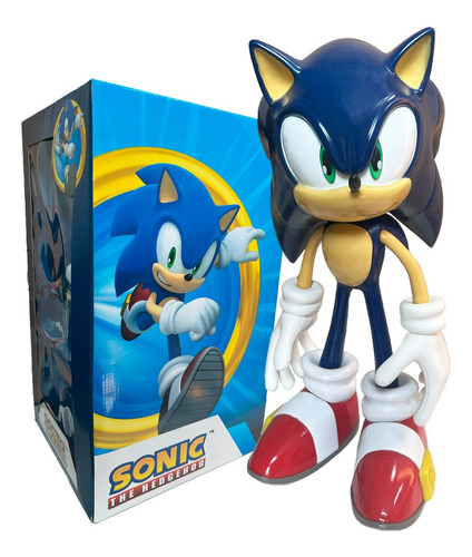 Boneco Sonic Grande Brinquedo Original Articulado 39cm Caixa