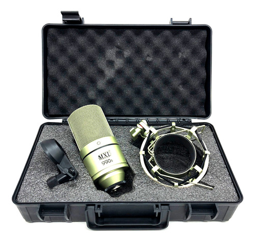 Microfone Mxl 990s Condensador Cardióide Champanhe Completo
