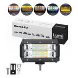 Farol De Barra Super Led 72w 12v-60v Auxilar Barcos Veiculos