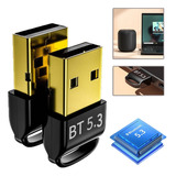 Adaptador De Bt Chapado En Oro Usb 5.3 Sin Demora Sin Unidad