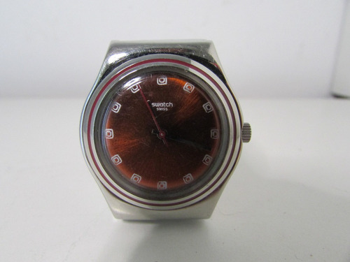 Reloj Swatch Irony Mujer Sr626sw Cuadrante Rojo 