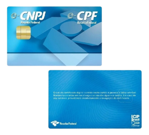 Smart Card Cartão Certificado Digital  A3pf Ou A3pj Crypto