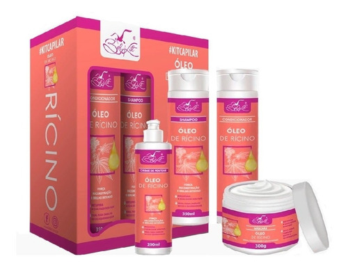 Kit Shampoo Profissional Oleo De Ricino Belkit