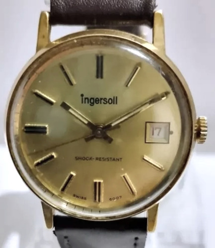 Fino Reloj Suizo Ingersoll '70s Antíguo Vintage No Nivada