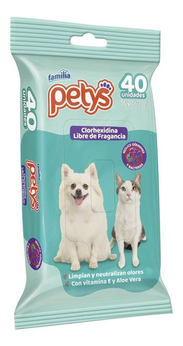 Petys Pañitos Humedos 40 Und - Unidad a $245