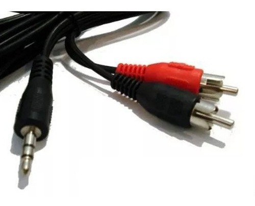 Cable De Audio - Plug 3.5 St M A 2 Rca M 8 Mts