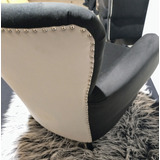 Juego 3 Sillones Antiguos Estilo Restaurados Pana Negra Gris