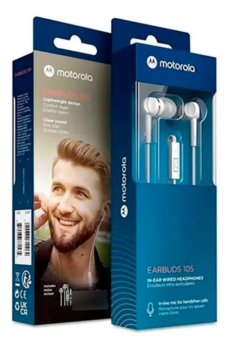Auriculares Motorola Earbuds 105 Blanco