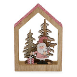 Adorno Navideño Hogar Bosque Madera Calada Navidad 9x12,5x2