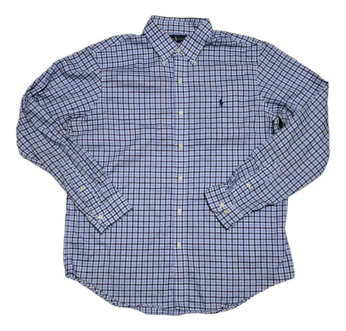 Camisa Ralph Lauren Grande L Cuadros Azul Non-iron