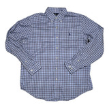 Camisa Ralph Lauren Grande L Cuadros Azul Non-iron