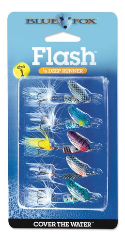 Set Cucharillas Pesca Blue Fox Flash Deep Runner 1/8