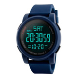 Reloj Digital Deportivo Dual Cronometro Sumergible Sk Color Del Bisel Azul Marino