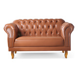 Sofá Clássico Vintage Chesterfield 2 Lugares