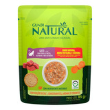 Ração Úmida Gato Guabi Natural Carne Arroz Cenoura Sachê 85g