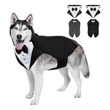 Paquete 2 Trajes Esmoquin Para Perro Y Bandana Disfraz Forma