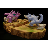 Pokemon Battle Diorama Nidoking Vs Rhydon Stl