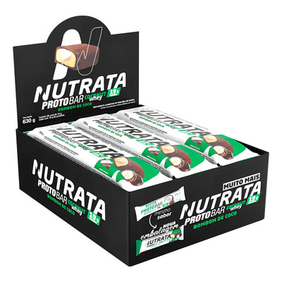 Barra Proteíca Proto Bar - Sabor Coconut - 9 Unidades De 70g - Nutrata | MercadoLivre