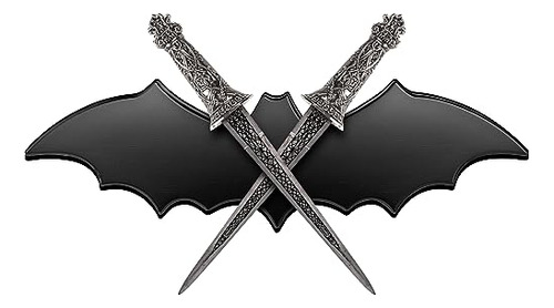 Bat Knife Holder For Gothic Kitchen, Wooden Magnetic Ba...